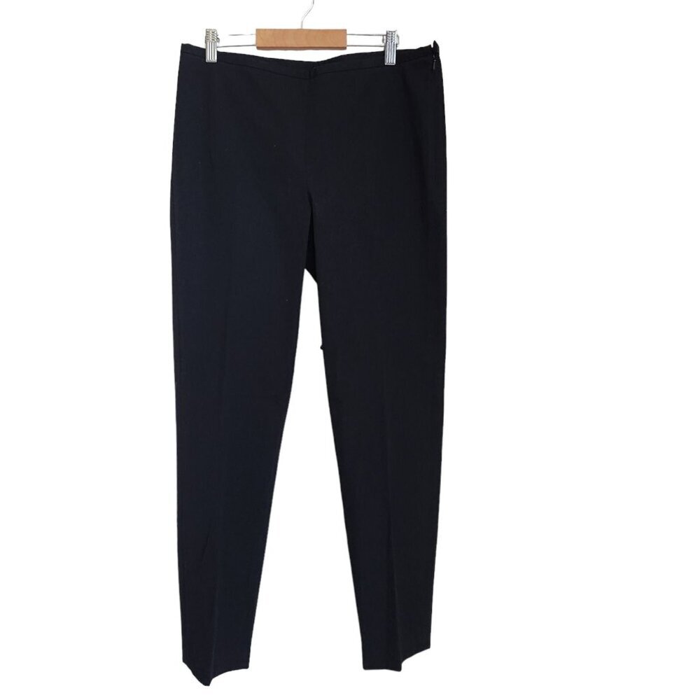 J. McLaughlin Margot Pants Womens Size 10 Black Side Zip Stretch Dress Trousers